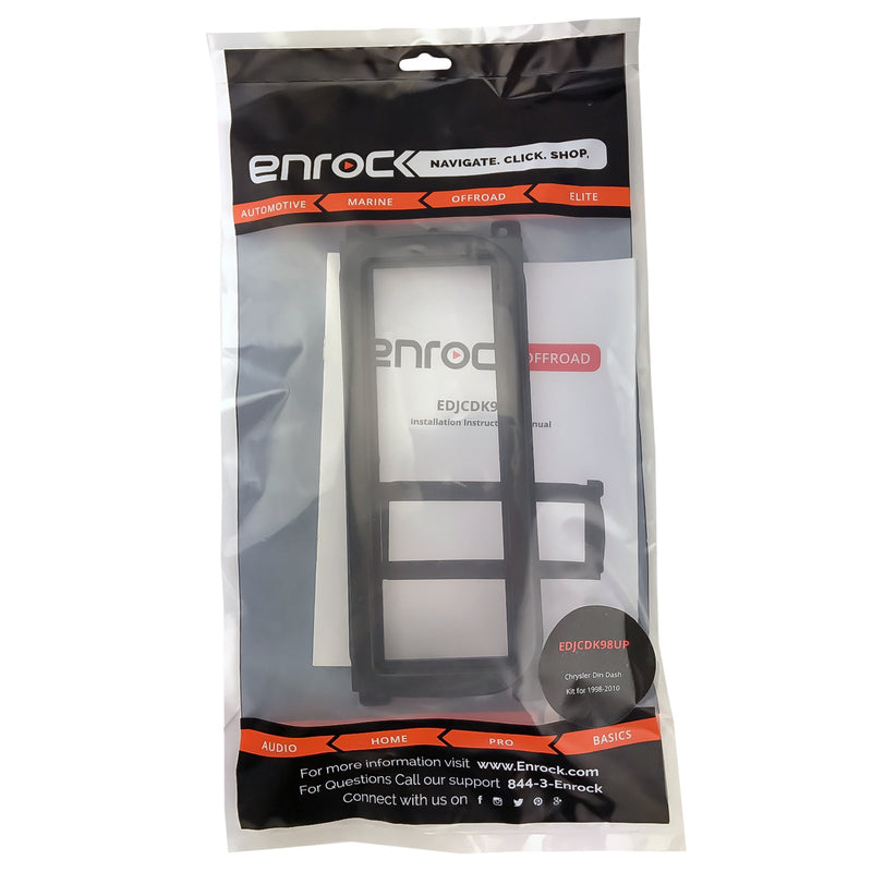 [Australia - AusPower] - Enrock EDJCDK98UP Single-DIN Dash Kit Fits Select 1998-2009 Chrysler, Dodge, & Jeep Vehicles 