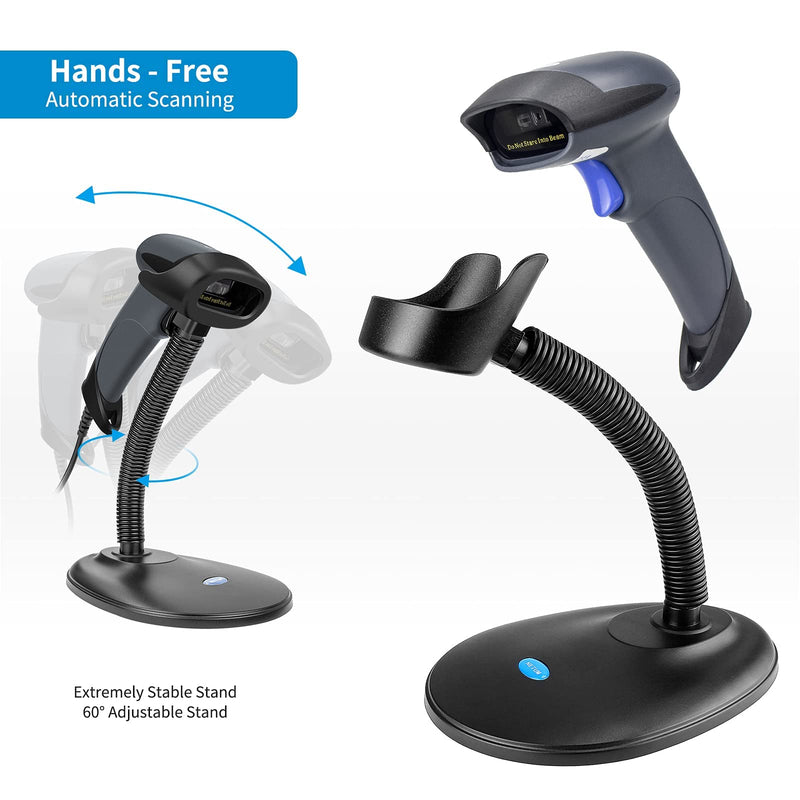[Australia - AusPower] - NETUM Wireless 2D QR Barcode Scanner with Stand, 3 in 1 Bluetooth & 2.4GHz Wireless & USB Wired Automatic Bar Code Imager Reader Handhold Scanner Gun Compatible for Laptops, Computers, Cashier, POS 