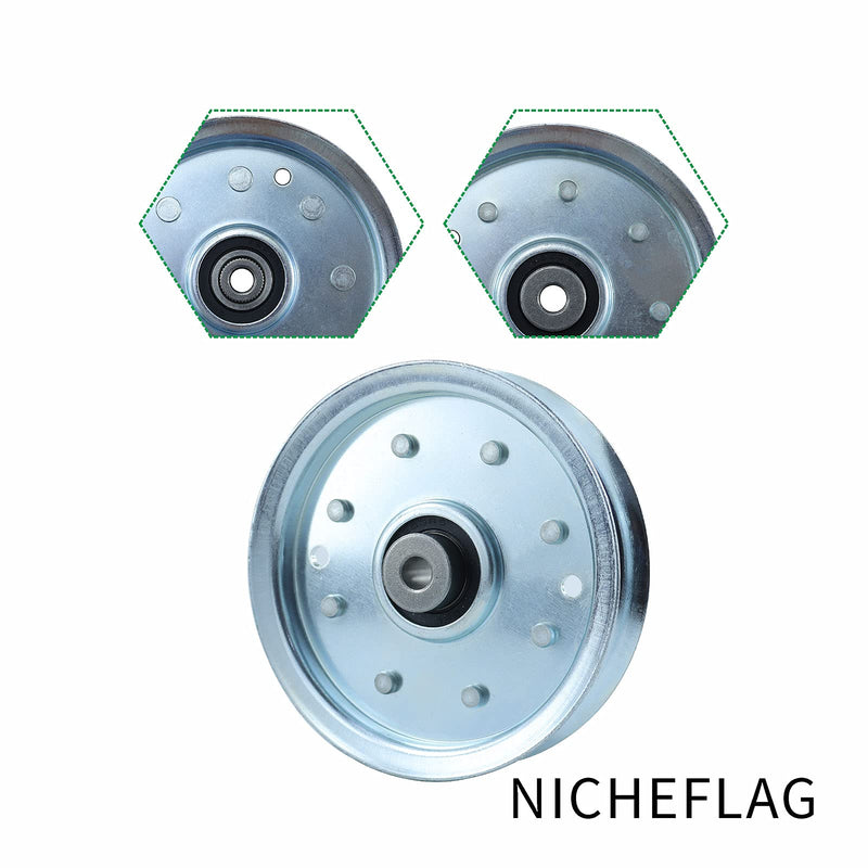 [Australia - AusPower] - NICHEFLAG 756-04129 Idler Pulley Replaces 753-08171, 756-04129B, 75604129B, 756-04129C, 956-04129, 956-04129B, 753-08068A, 753-08068, 78-065 (1) 