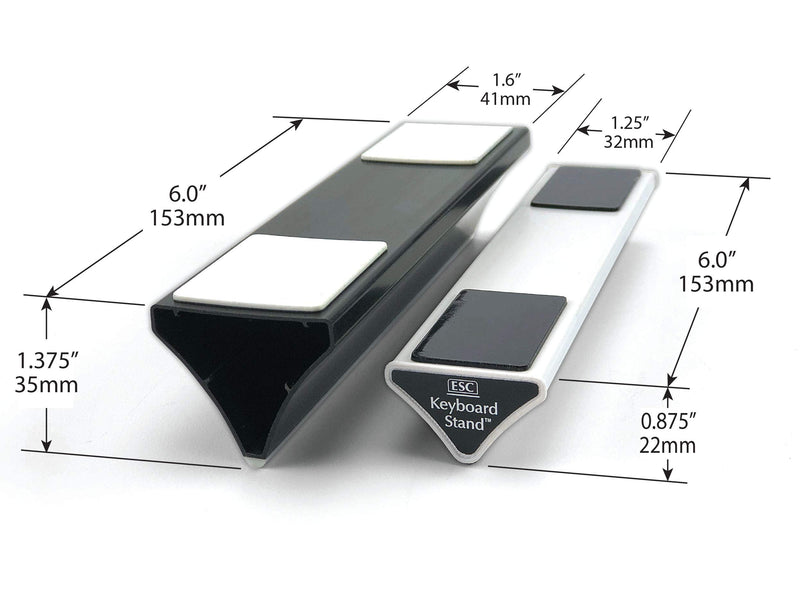 [Australia - AusPower] - ESC Computer Keyboard and Laptop Stand, Variable Ergonomic Angles and Tilt, Two Sizes of Stands Included, Compatible with Most Keyboards, Repositionable Micro Grip Pads 