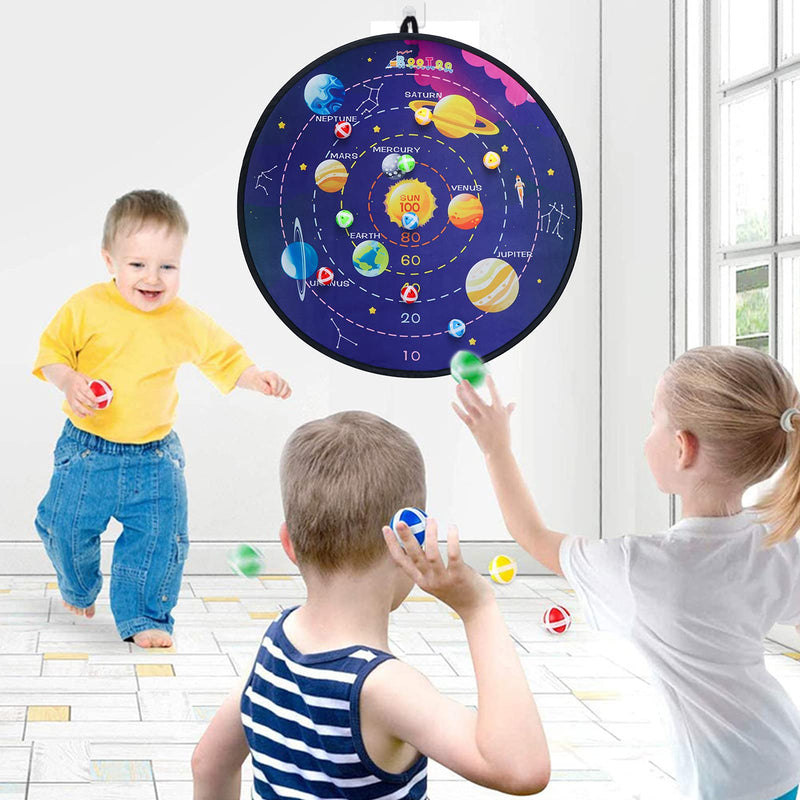 [Australia - AusPower] - BooTaa 2 Pack 29" Large Dart Board Game Set with 20 Sticky Balls, Indoor/ Sport Outdoor Fun Party Play Games, Boys Girls Toys, Birthday Toy Gifts for 3 4 5 6 7 8 9 10 11 12 Year Old Boys Girls Kids 