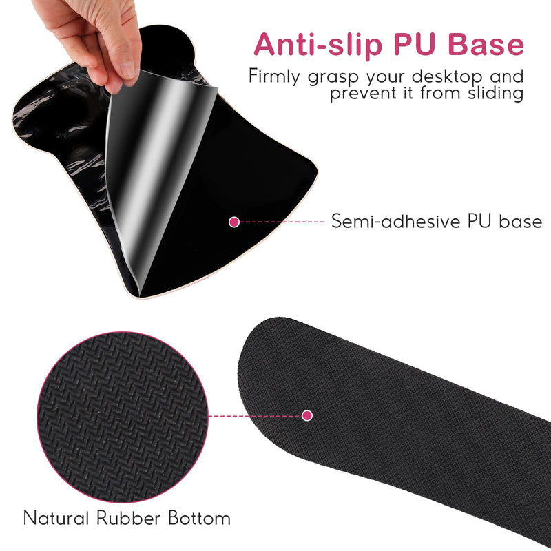 [Australia - AusPower] - Ergonomic Mouse Pad with Wrist Support Gel, DINKY Upgraded Keyboard Wrist Rest Pad Set, Lovely Coaster with Non-Slip PU Base Mouse Pads for Working, Gaming and Family (Pink Letters) Pink Letters 