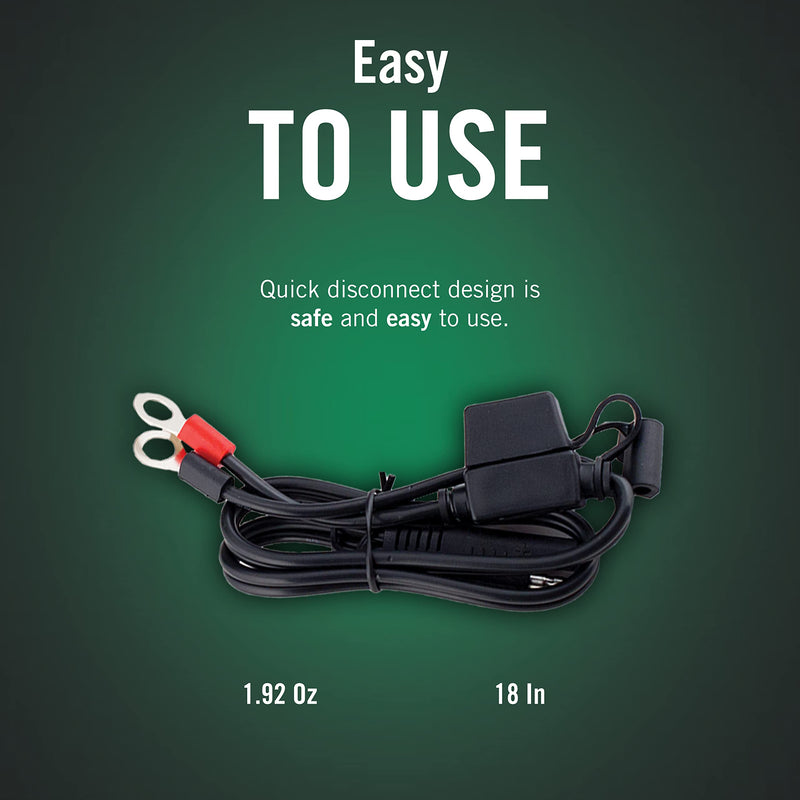 [Australia - AusPower] - Battery Tender Ring Terminal Harness Accessory Cable, 2 Foot Cord Adapter with SAE Quick Disconnect 1 Pack 