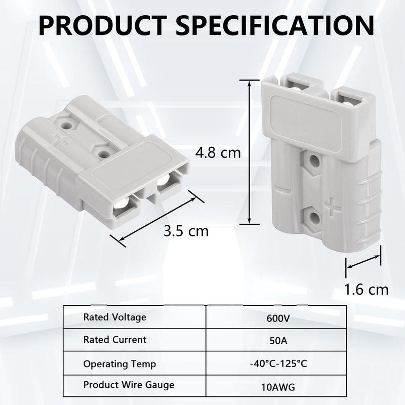 [Australia - AusPower] - SinLoon 50AMP 600V Battery Adapter Cable 10AWG ADS Plug Connector to XT60 Male Cable 11.8inch (30CM XT60 Male) 