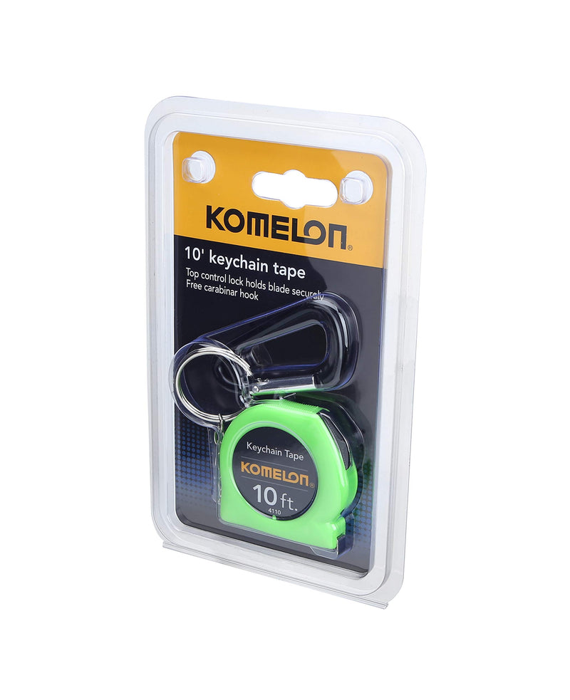 [Australia - AusPower] - Komelon 4110CS Keychain Tape Measure Acrylic Coated Steel Blade 10' by 1/4", color may vary 