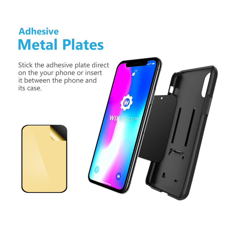 [Australia - AusPower] - WixGear Universal Stick On Dashboard Magnetic Car Mount Holder, for Cell Phones and Mini Tablets with Fast Swift-snap Technology, (New Rectangle Stronger Design) 