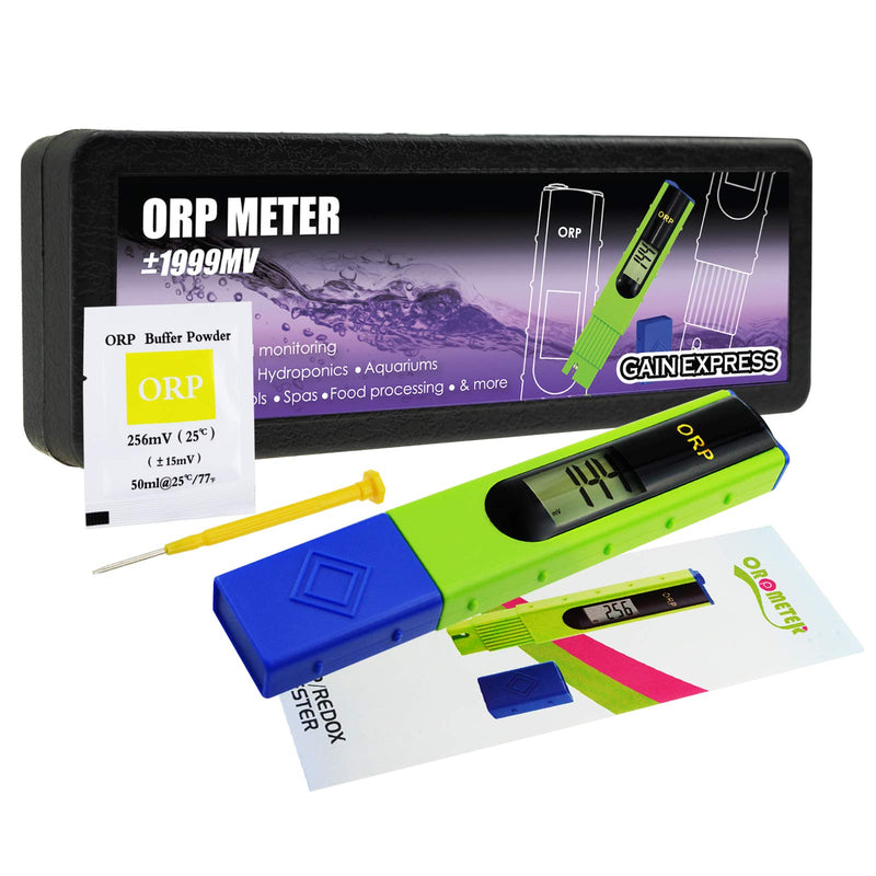 [Australia - AusPower] - ORP Redox Meter -1999~1999mV Oxidation Reduction Potential Tester with 256mV ORP Calibration Buffer for Water Testing, Aquarium, Research Laboratory (ORP-228 Meter+Calibration Powder) ORP-228 Meter+Calibration Powder 