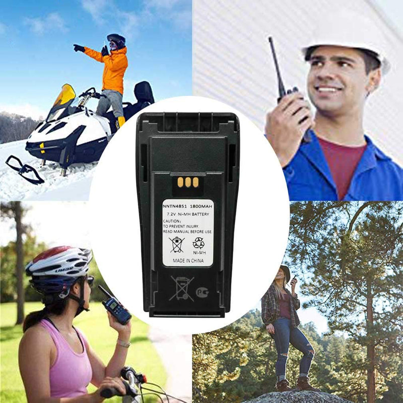 [Australia - AusPower] - Teseko NNTN4851 NNTN4851A NNTN4496 NNTN4497AR NNTN4970A 7.2V 1800mAh Ni-MH Two-Way Radio Battery Replacement for Motorola CP040 CP140 CP150 CP160 CP180 CP200 PR400 EP450+Belt Clip 
