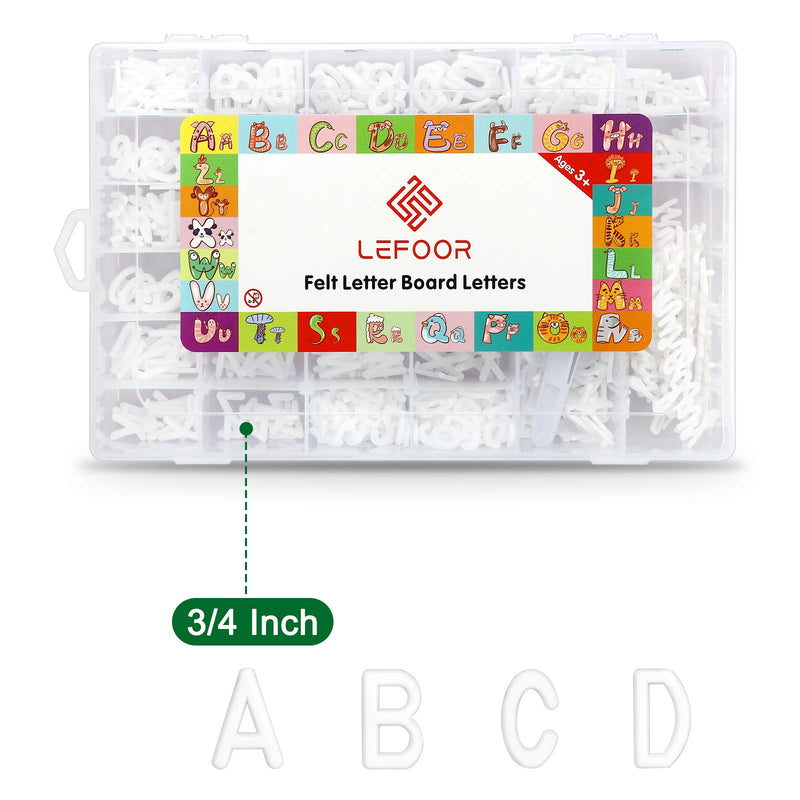 [Australia - AusPower] - Letter Board Letters Only,698 PRE-Cut Characters (3/4 Inch,White) with Sorting Tray,Felt Letter Board Letters (Choice D) Choice D 