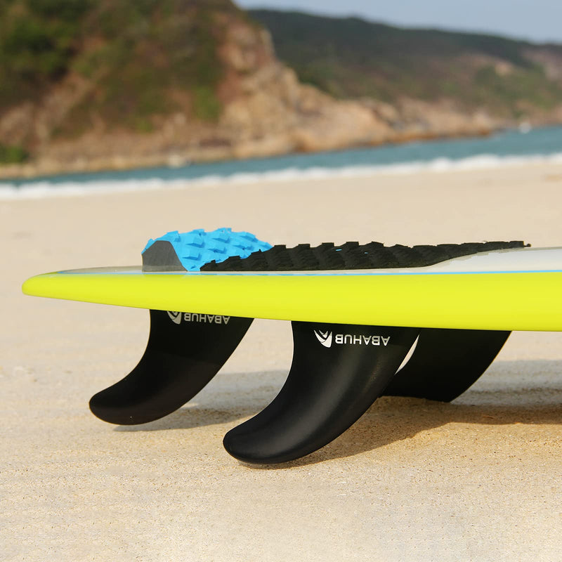 [Australia - AusPower] - Abahub Tri FCS/Future Fins Set, G5 Surfboard Fin, 3 Thruster Fins for Surf Boards, Surfing Longboard, Shortboard, Fiberglass Reinforced, Comes with Screws, Wax Comb and Key Future 