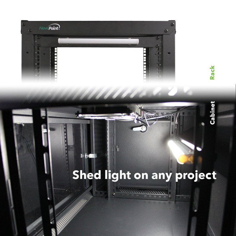 [Australia - AusPower] - NavePoint 1U Steel Panel Light for Standard 19 Inch Server Cabinet Rack Lighting Panel Black 