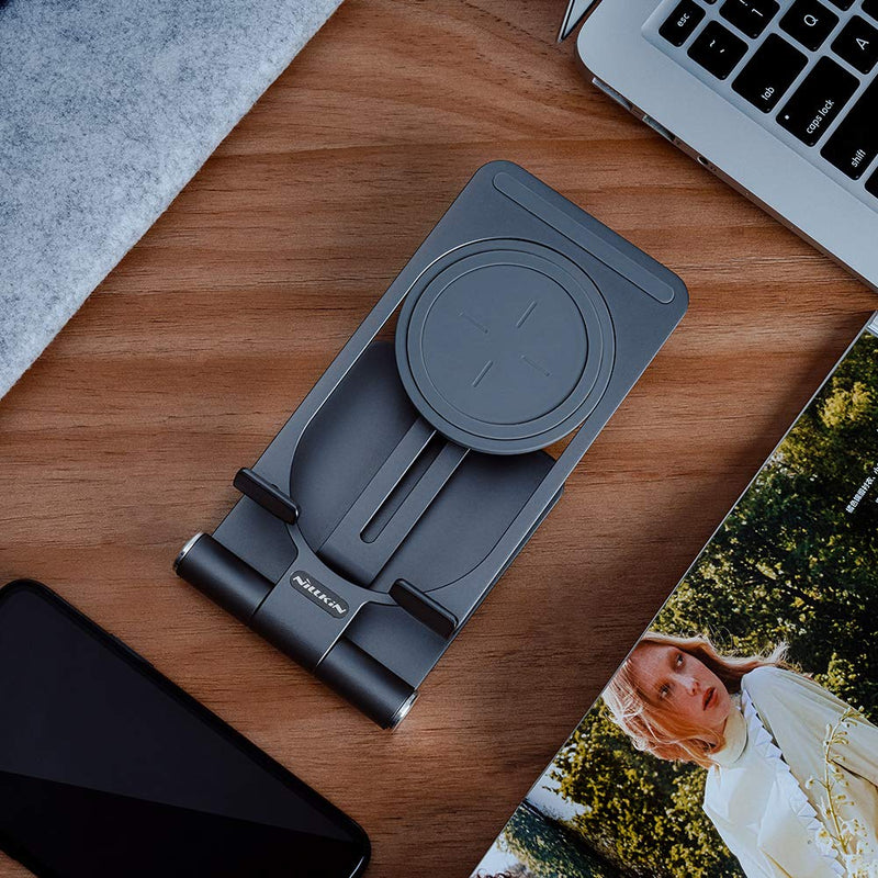 [Australia - AusPower] - Nillkin Fast Wireless Charger Stand Adjustable - Qi Wireless Charging Stand for iPhone 13 pro max/13 Pro/13 Mini/12/11/XS/X, Samsung Galaxy S22 Ultra S21 Plus S20 S10, Note 20/10+/9 and More, Gray 