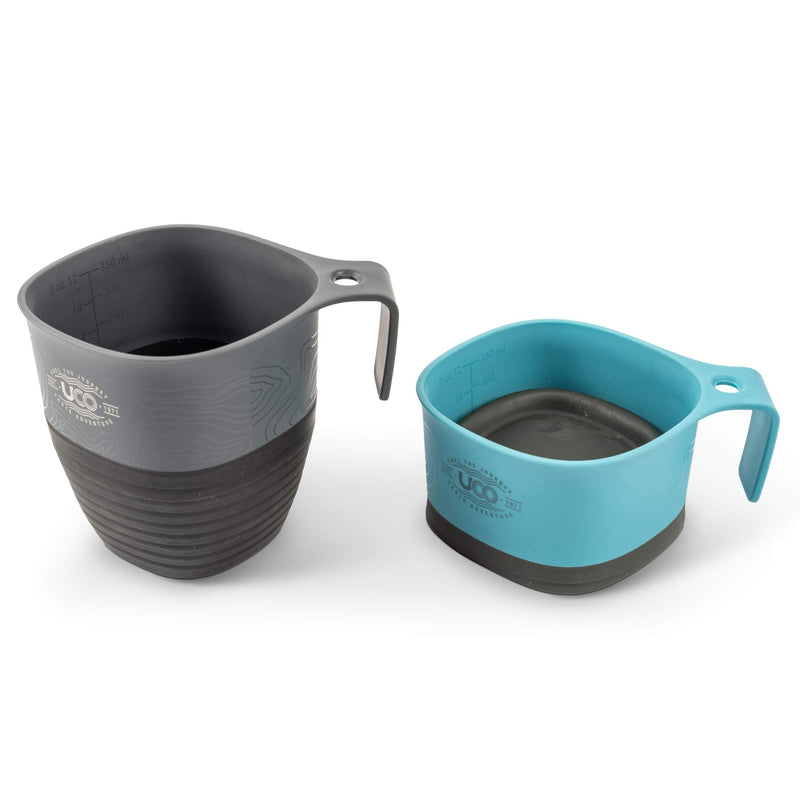 [Australia - AusPower] - UCO Collapsible Cup for Hiking, Backpacking, and Camping, 2-Pack Classic Blue / Venture 