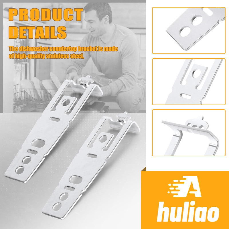 [Australia - AusPower] - Dishwasher Mounting Bracket for GE WD01X27759 Dishwasher Countertop Bracket - 2 Pack 