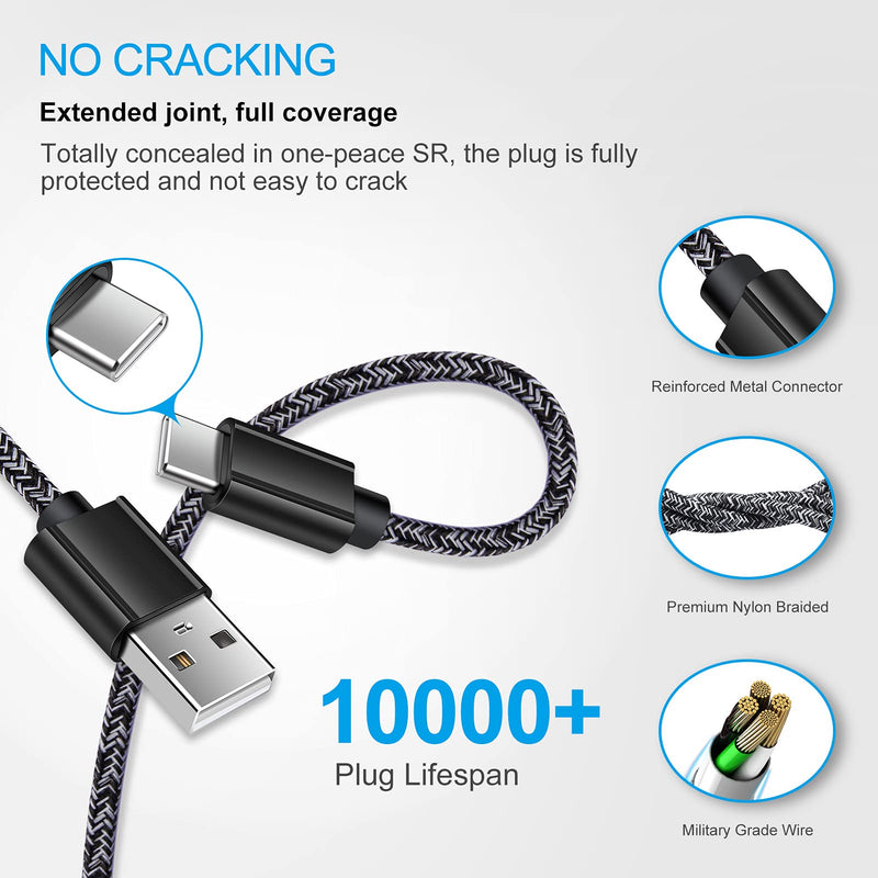 [Australia - AusPower] - USB C Fast Car Charger for Samsung Galaxy S22 S21 FE S20 Ultra Z Flip 3/Z Fold 3 A03S A13 A02S A12 A32 A42 A52 A10E A20 A50 A21 A51,Quick Charge 3.0 Rapid Car Adapter +6ft Type C Fast Charging Cable Black 