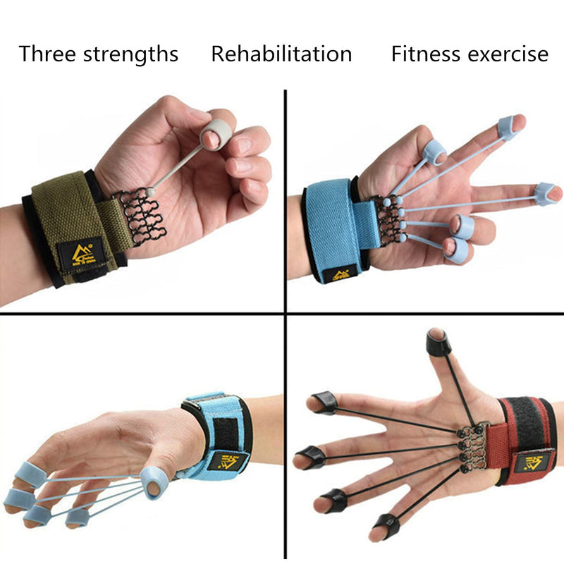 [Australia - AusPower] - SHXJHXC Finger Exercisers & Hand for Strength Grip Strengthener,Training with Alpha Gripz Trainer Stretcher, Strengthening Equipment for Wrist Physical Therapy Forearm Extensor (Green) Green 