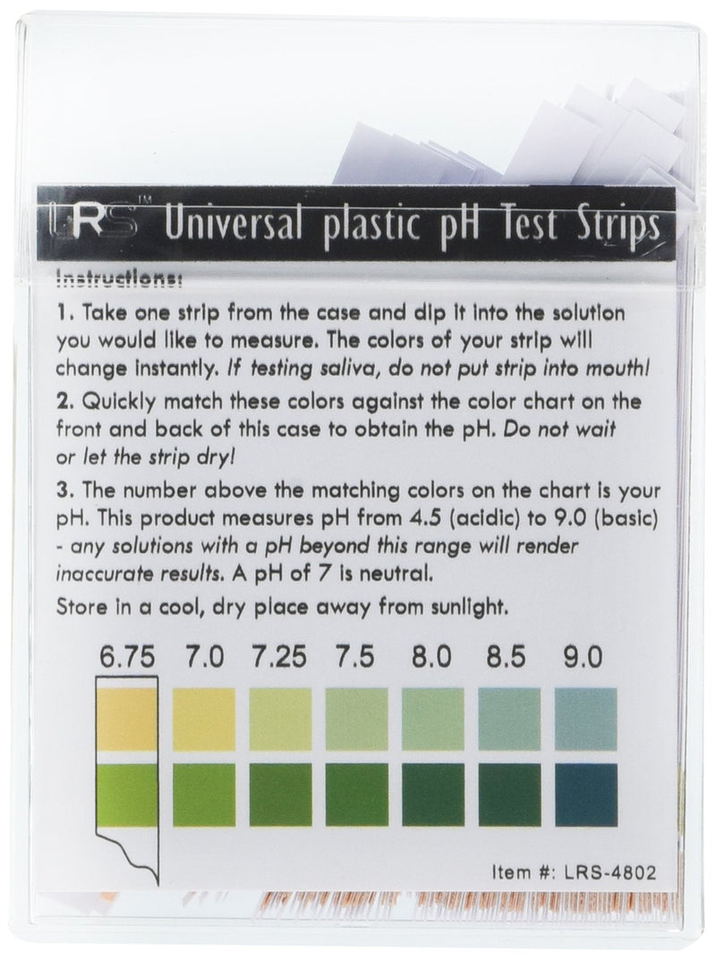 [Australia - AusPower] - Plastic pH Test Strips, Universal Application (pH 4.5-9.0), 100 Strips | for Urine, Saliva, Aquariums, etc. 