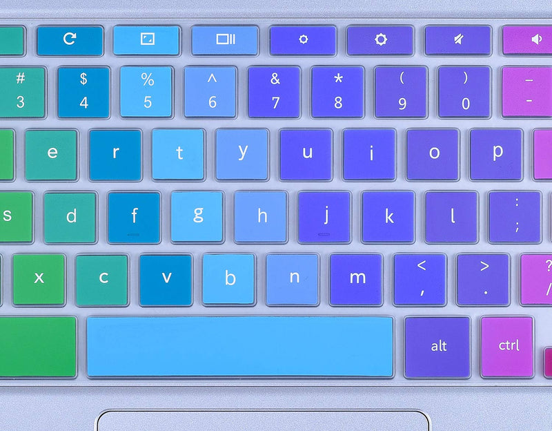 [Australia - AusPower] - Colorful Keyboard Cover for 2020-2017 Samsung Chromebook 4 3 XE310XBA XE500C13 XE501C13 11.6/Chromebook 4 15.6" XE350XBA/Chromebook 2 XE500C12/Chromebook Plus V2 XE520QAB XE521QAB 12.2", Rainbow 