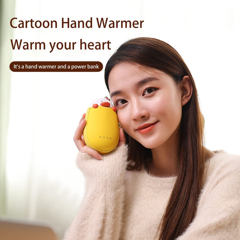 [Australia - AusPower] - MEYHLEEYA Cartoon Duck Hand Warmer Rechargeable Mini USB Portable Power Bank 4000mAh Bothside Quick Heat for Outdoor Sports, Camping, Golf, Fishing, Ideal 8000mah 