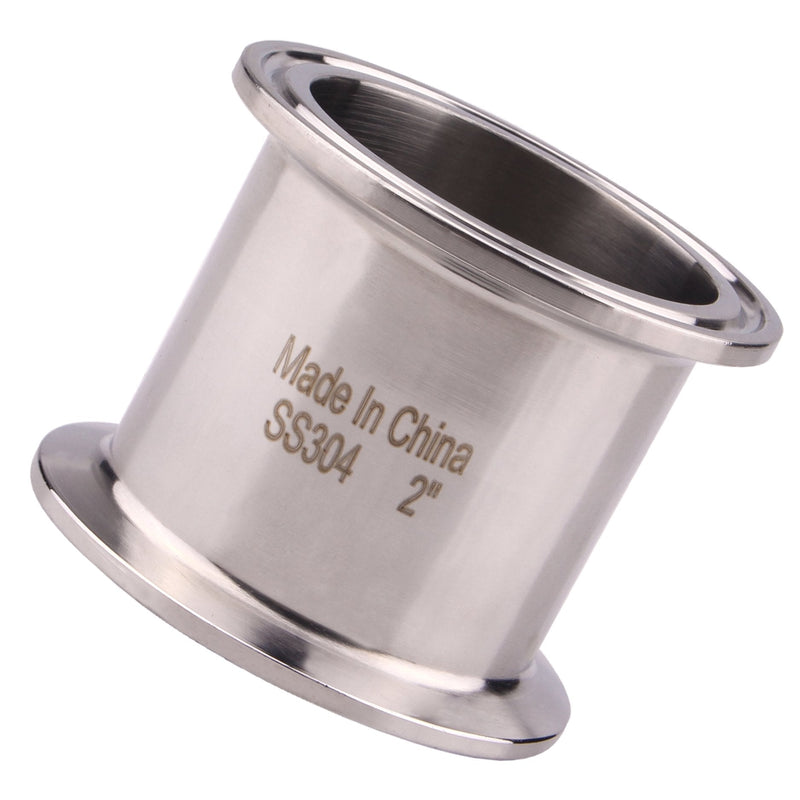 [Australia - AusPower] - DERNORD Sanitary Spool Tube with Clamp Ends,Stainless Steel 304 Seamless Round Tubing with 2 inch Tri Clamp 64MM Ferrule Flange (Tube Length: 2 Inch / 51MM) Tube Length: 2 Inch / 51MM 