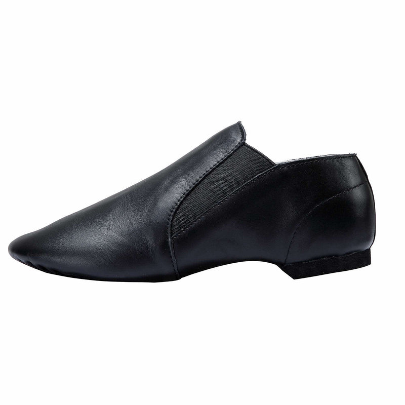 [Australia - AusPower] - Dynadans Jazz Shoe Leather Slip On with Elastics (Big Kid/Little Kid/Toddler) 7 Toddler Black 