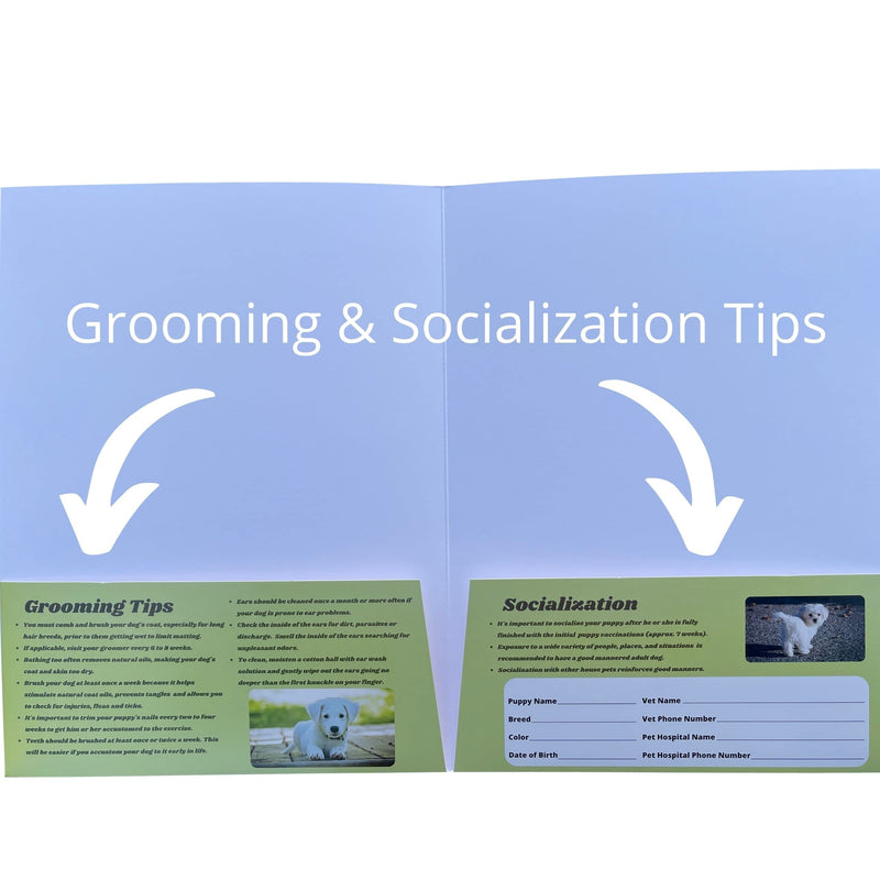 [Australia - AusPower] - Puppy Information Folders (10 Pack) - New Puppy Folder Set for Dog Breeders, Veterinarians, and Shelters 