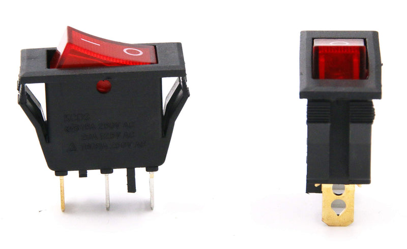 [Australia - AusPower] - RuoFeng Rocker Switches 3 Pin Mini On Off SPST AC 15A/250V 20A/125V Pack of 10 
