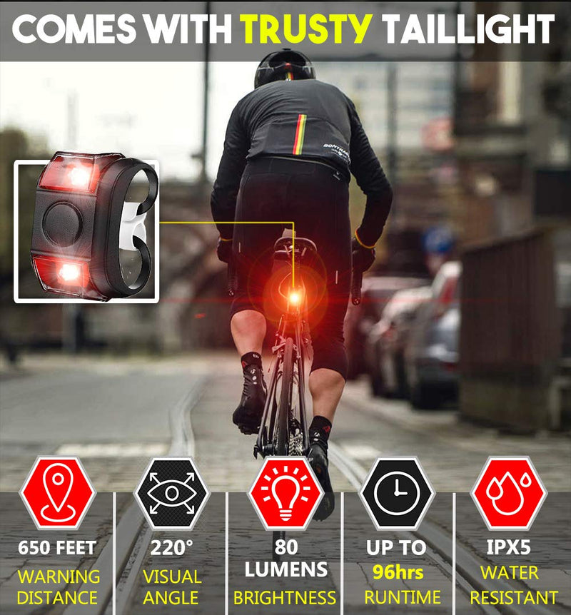 [Australia - AusPower] - BLITZU Bike Lights Front and Back, Bicycle Accessories for Night Riding, Cycling. Reflectors Powerful Headlight and Taillight Rear LED Safety Light Set for Men, Women, Adult Mountain Bikes. 