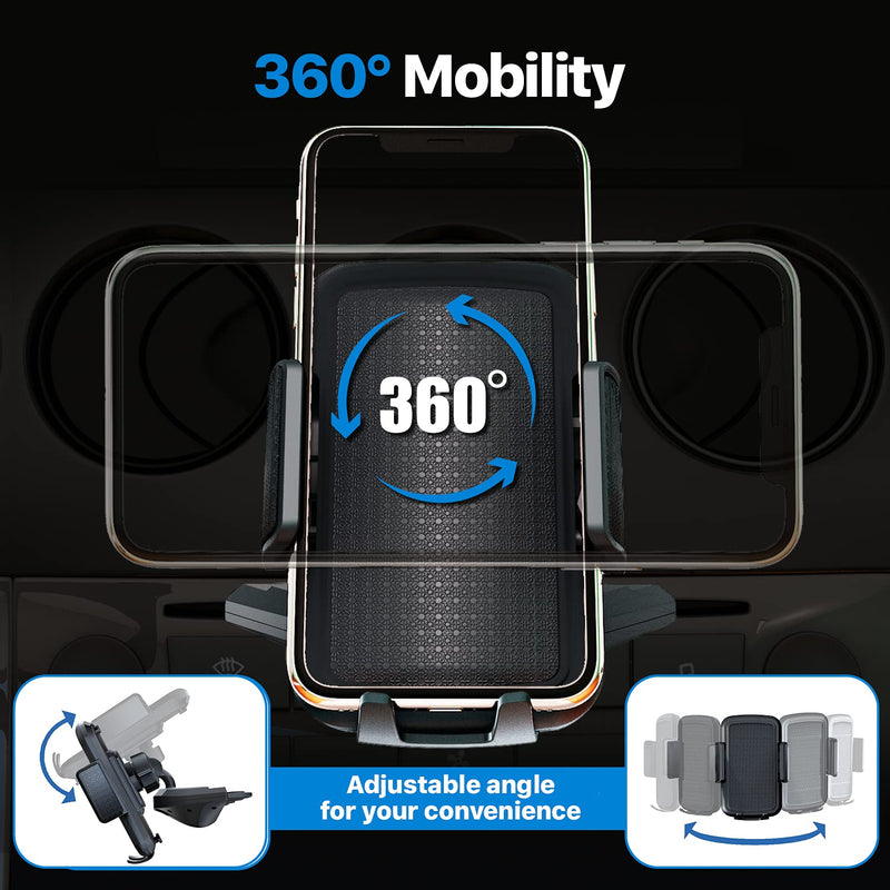 [Australia - AusPower] - BesTrix Cell Phone Holder for Car, CD Slot Car Phone Holder, Hands Free Car Mount with Strong Grip Universal for iPhone, 12/11/11Pro/Xs MAX/XR/XS/X/8/7/6 Plus, Galaxy S/20/10/S10+/S10e/S9/S9+/N9 