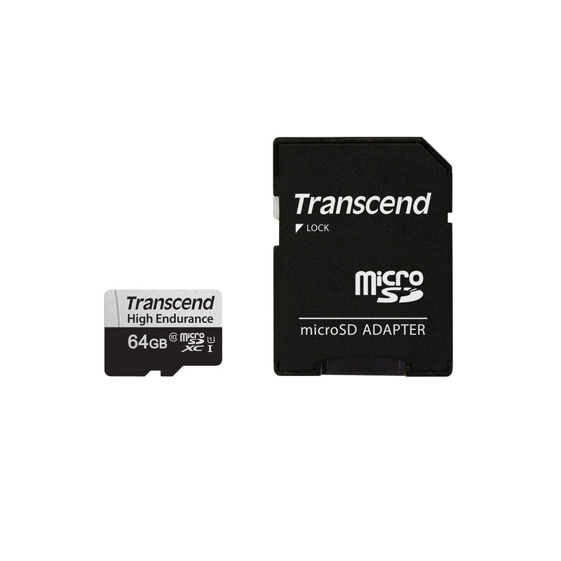 [Australia - AusPower] - Transcend TS64GUSD350V 64GB UHS-I U1 Micro SD Memory Card BLACK 