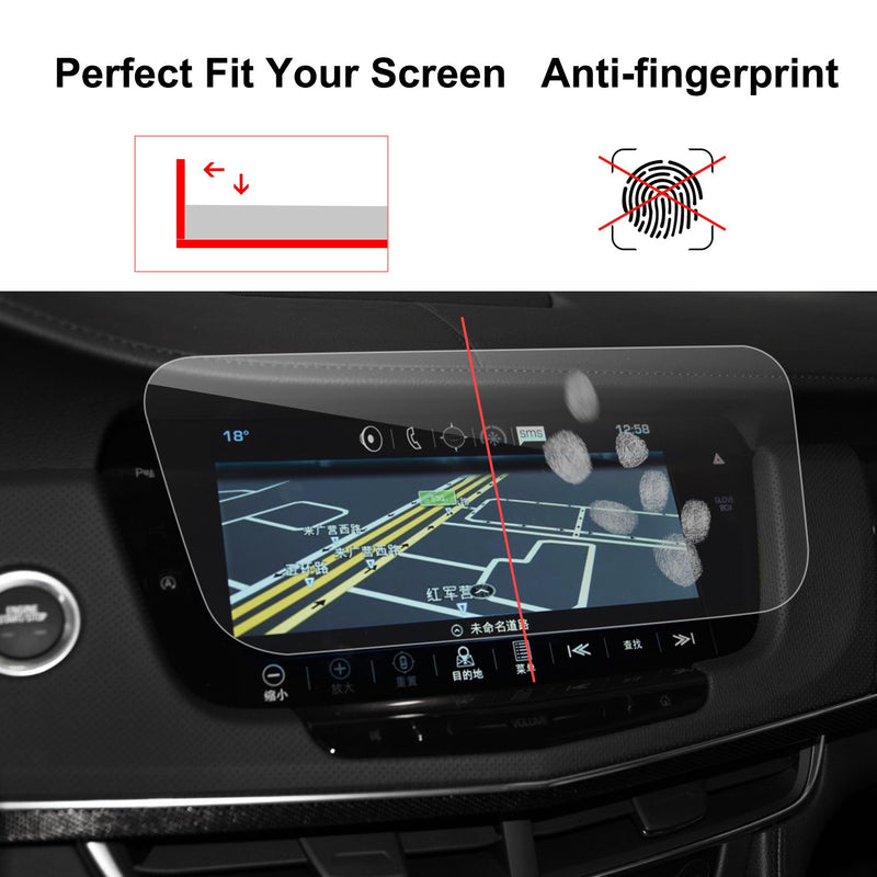 [Australia - AusPower] - LFOTPP Car Navigation Screen Protector for 2015-2017 2018 2019 2020 Cadillca CT6 10.2 Inch,Tempered Glass 9H Hardness Car Infotainment Stereo Display Center Touchscreen Protective Film Cadillac CT6 