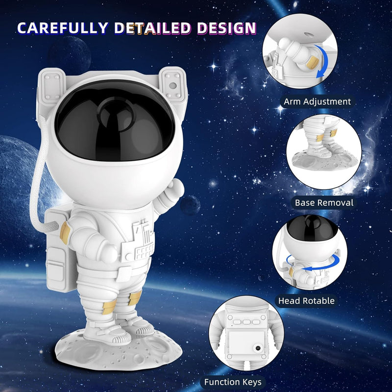 [Australia - AusPower] - Astronaut Star Galaxy Projector Light, Spaceman Nebula Ceiling Projector with Timer & Remote Control, Create A Relaxed, Romantic, Festive Atmosphere, Good Choice of Gifts for Kids, Family and Friends 
