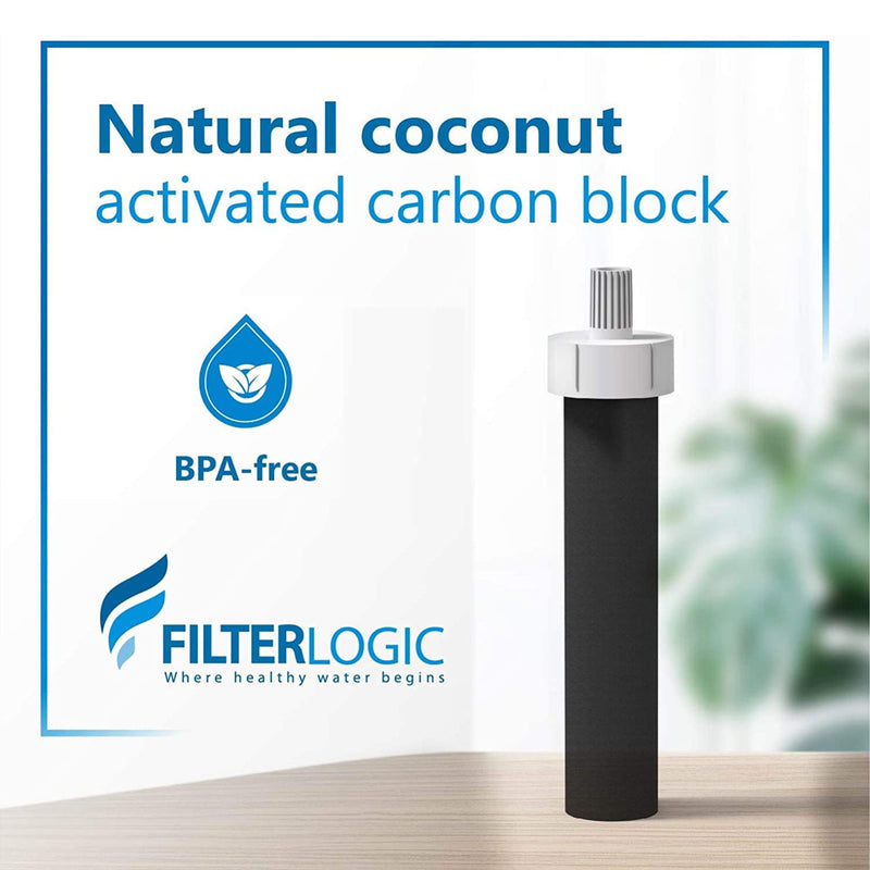 [Australia - AusPower] - FilterLogic Water Bottle Filter, Replacement for Brita BB06, Brita Hard Sided, Sport and Stainless Steel Bottle Filter, 6 Count 