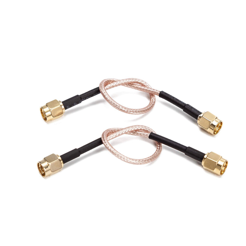 [Australia - AusPower] - SMA Male to SMA Male Cable 6inch 15cm, RFAdapter RG316 RF Coaxial Coax Antenna Extender Cable Adapter Jumper 0.5ft 1 Pack 