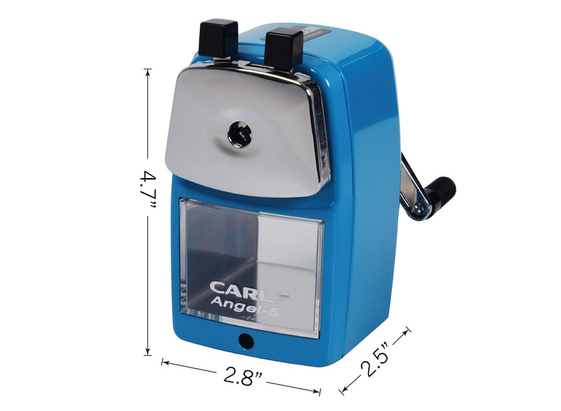 [Australia - AusPower] - Carl Angel-5 Manual Pencil Sharpener with Metal Table Mount. Quiet for The Classroom, Home & Office, Black (CUI19018) 