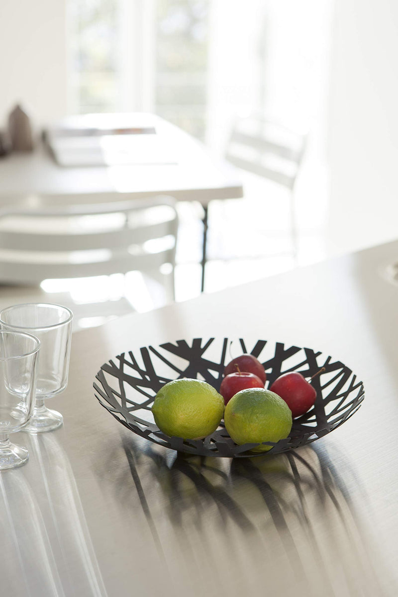[Australia - AusPower] - Yamazaki Home Shallow Fruit Bowl, One Size, Black 