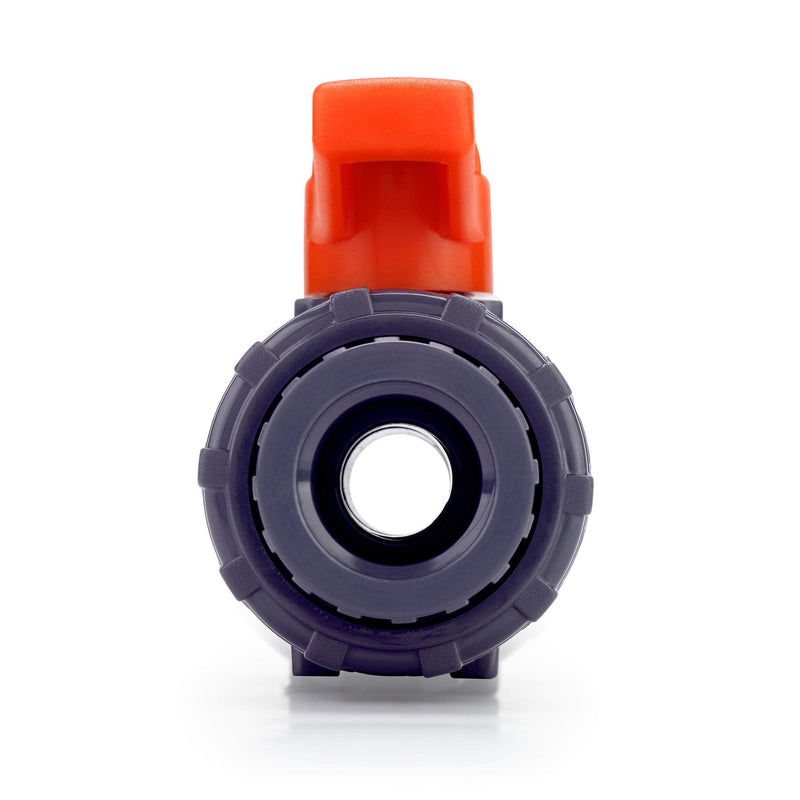 [Australia - AusPower] - HYDROSEAL Kaplan 1/2” PVC True Union Ball Valve Threaded (NPT) with Full Port, ASTM F1970, EPDM O-Rings and Reversible PTFE Seats (1/2'') 1/2'' 