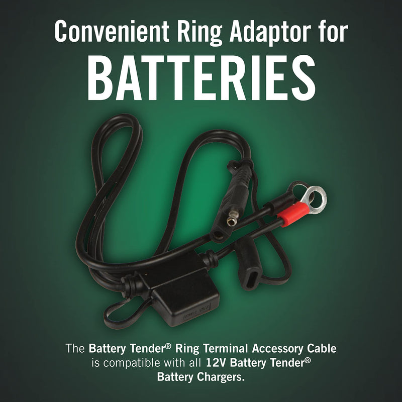 [Australia - AusPower] - Battery Tender Ring Terminal Harness Accessory Cable, 2 Foot Cord Adapter with SAE Quick Disconnect 1 Pack 
