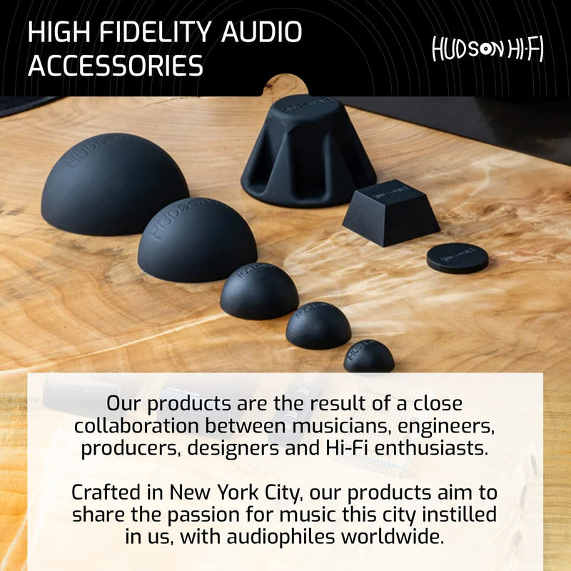 [Australia - AusPower] - 1.25" Platinum Silicone Speaker Isolation Pads - 4-Pack Non-Skid Speaker Pads with Adhesive, Speaker Isolation Feet for Record Player Isolation - Turntable Feet and Subwoofer Isolation Pad - 20 Duro 1.25" Hemisphere - 4 Pack 