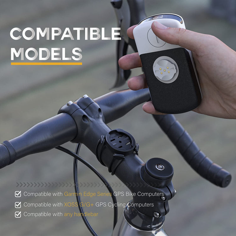 [Australia - AusPower] - TUSITA Quick Release Bike Mount Compatible with Garmin Bike GPS Computer, XOSS G/G+, iGPSPORT GPS - Quarter Turn Edge GPS Computer Bracket - Bicycle Combo Extended Mount Road MTB Accessories 