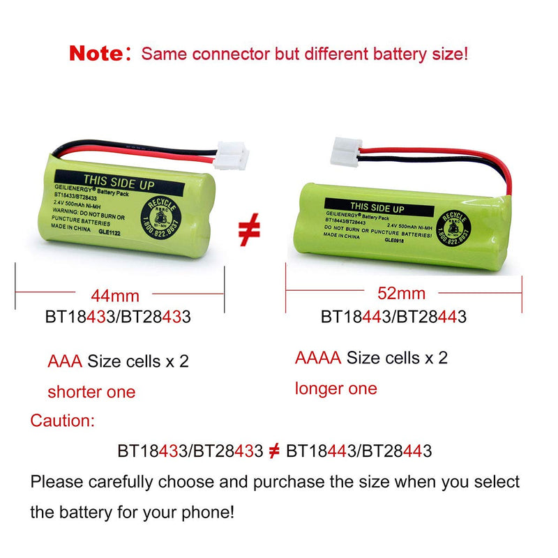 [Australia - AusPower] - BT18433 BT28433 BT184342 BT284342 BT183348 BT283348 BT-1011 Replacement Battery Compatible for Phone CS6209 CS6219 CS6229 DS6151 89-1330-01-00 CPH-515D(Pack of 3) 