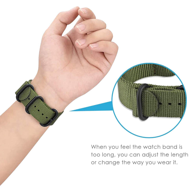 [Australia - AusPower] - Stan Lee 22mm Watch Bands Compatible with Gear S3/ Galaxy Watch 3 45mm / Galaxy Watch 46mm, Quick Release Adjustable Replacement Sport Strap Compatible with Frontier Smartwatch&Samsung Gear S3 Classic 1-A3-Army Green 