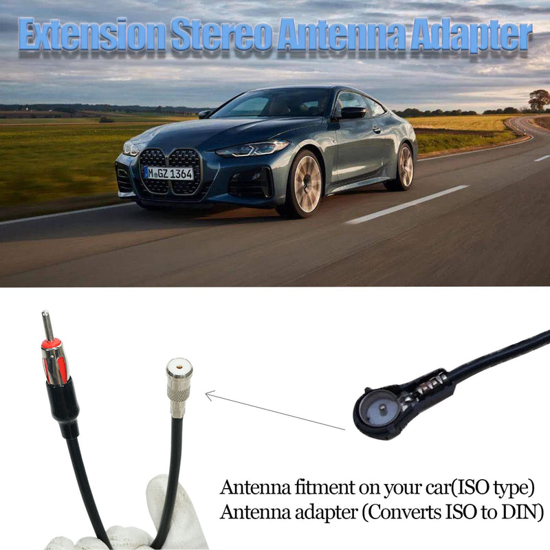 [Australia - AusPower] - RED WOLF Radio Stereo Antenna Adapter Compatible with Dodge 2003-2010, Ford 2000-2013, Volkswagen 1985-2006, Cadillac 2003-2007 Pontiac 2000-2005 Aftermarket Antenna Extension Cable 