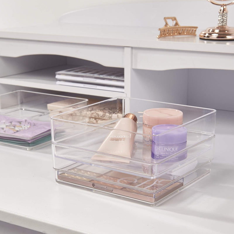[Australia - AusPower] - STORi Clear Plastic Drawer Organizers 6" x 6" x 2" | Set of 6 