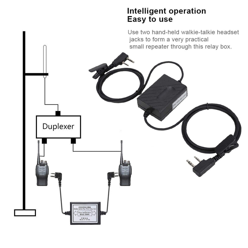 [Australia - AusPower] - ciciglow Relay Box, Two Way Radio Repeater Box, Practical Box Tool for K-Head Walkie Talkie 