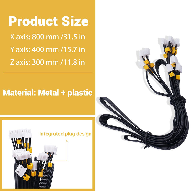 [Australia - AusPower] - mankk 3D Printer Endstop Limit Switch Accessory with X Y Z Stepper Motor Cables Line for Ender 3 / Ender 3X / Ender 3 Pro/Ender 3 Prox CR-10 10S M-F-021-XYZ 