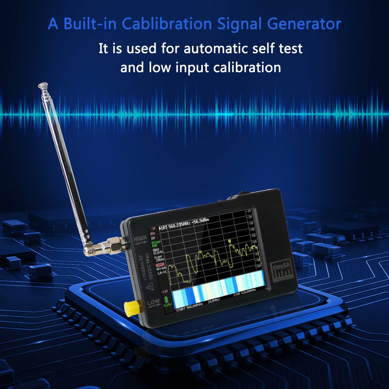 [Australia - AusPower] - Upgraded TinySA Spectrum Analyzer,Karagas Spectrum Analyzer Handheld,MF/HF/VHF Input for 0.1MHZ-350MHZ and UHF Input for 240MHZ-960MHZ,Portable Frequency Analyzer with 2.8 Inch Touch Screen V0.3.1 