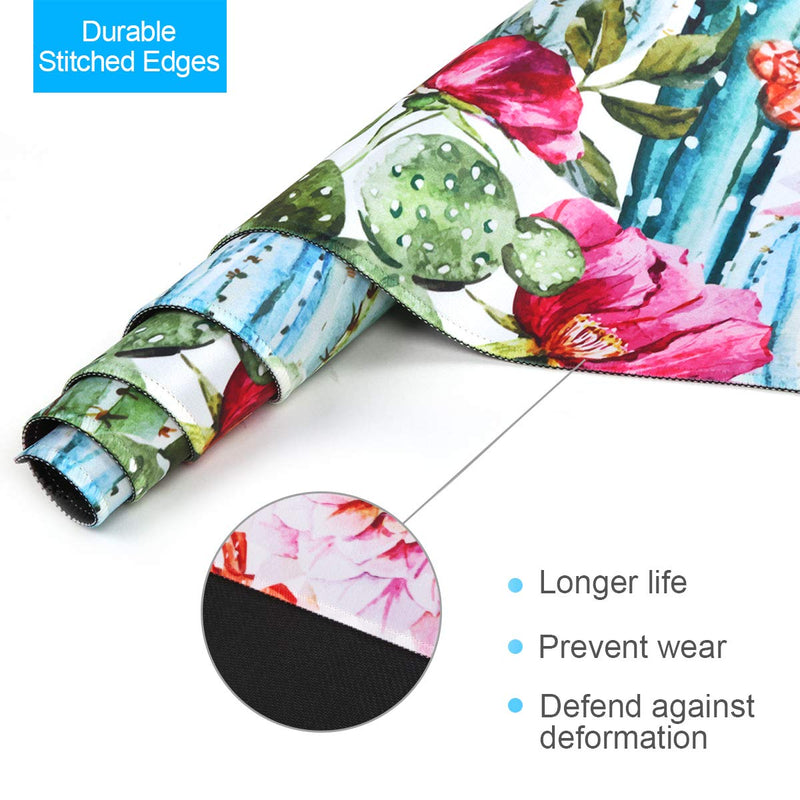 [Australia - AusPower] - Anyshock Desk Mat, Extended Gaming Mouse Pad 35.4" x 15.7" XXL Keyboard Laptop Mousepad with Stitched Edges Non Slip Base, Water-Resistant Computer Desk Pad for Office and Home (Cactus) Green Cactus 