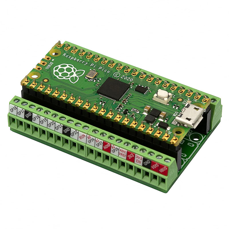 [Australia - AusPower] - Ultra-Small RPi Pico Terminal Block Breakout Board Module, for Raspberry Pi Pico 