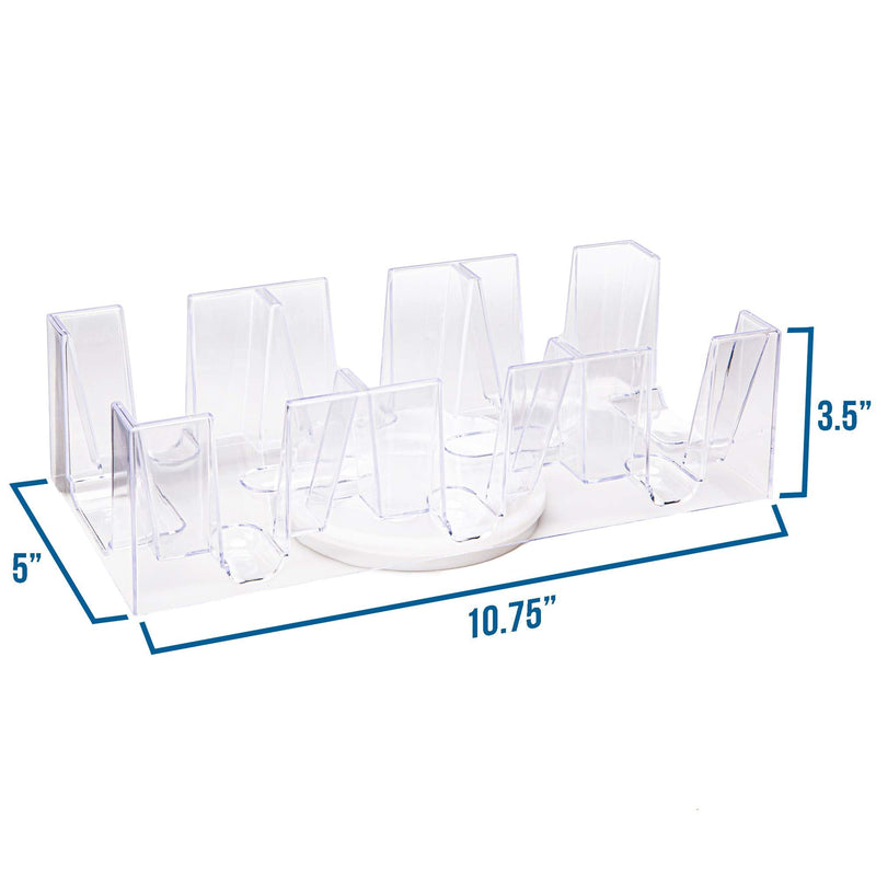 [Australia - AusPower] - Brybelly Elite 9-Deck Rotating Card Tray - Improved Smooth 360 Degree Swivel - Convenient Playing Card Holder Great for Canasta, Hand and Foot, Dealing and Discard Accessories 